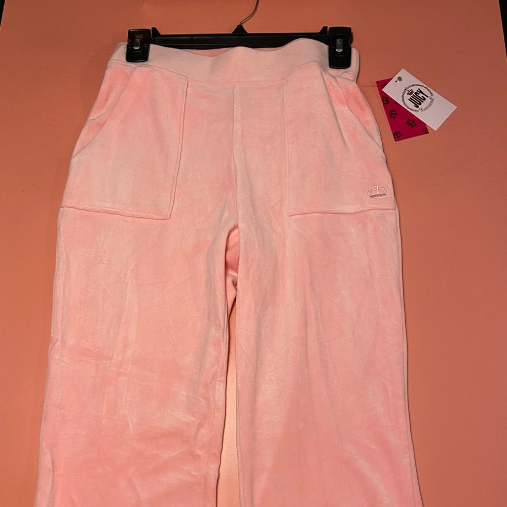 Cute Pink juicy couture velvet velour tracksuit pants